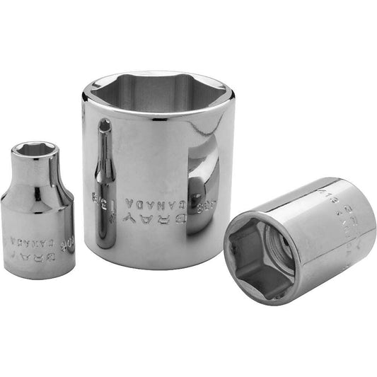 Gray Tools Socket 1-5/16" X 1/2" Drive, 12 Point Standard Length, Chrome Finish Socket