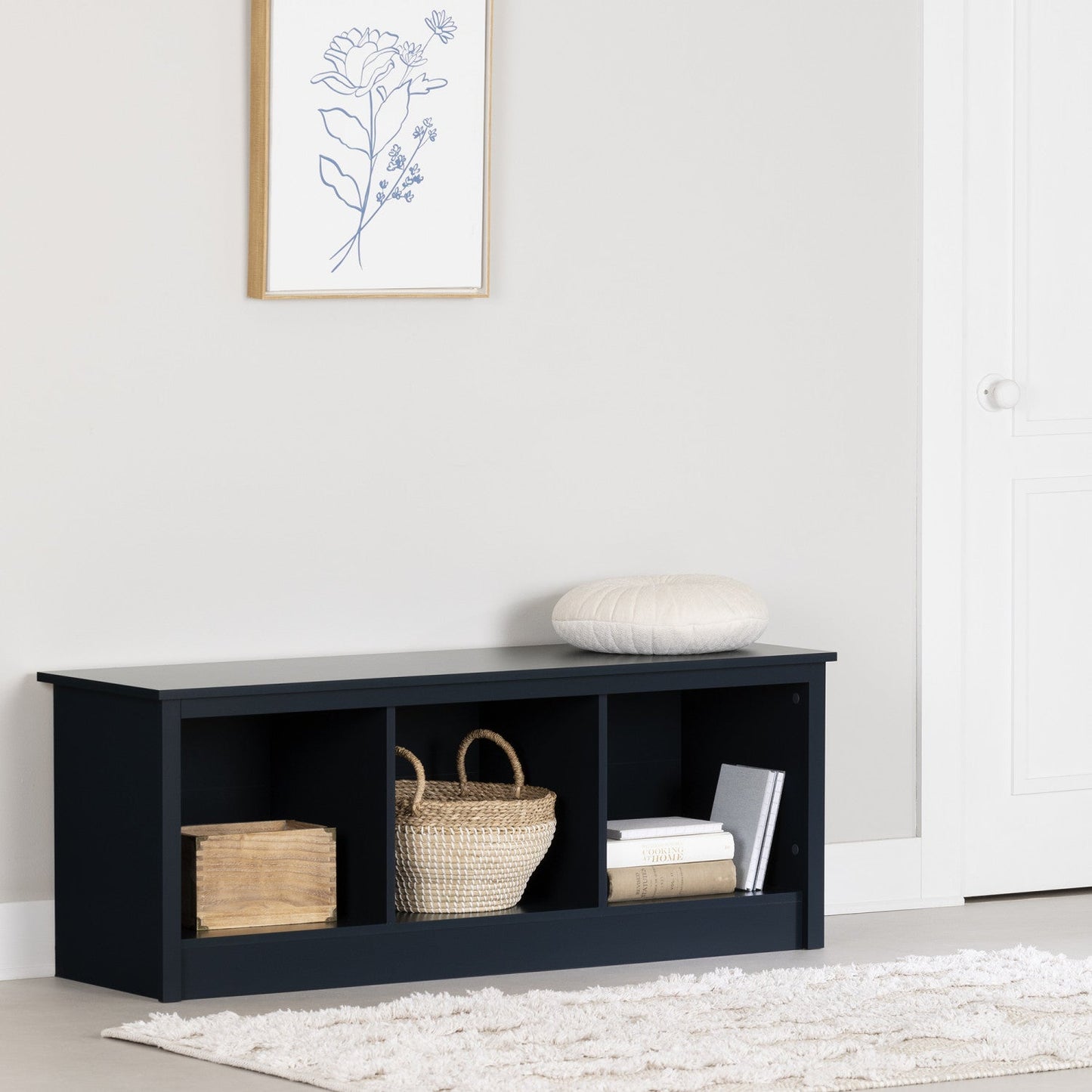 Fernley Storage Bench - Navy Blue|Banc de rangement Fernley - bleu marine