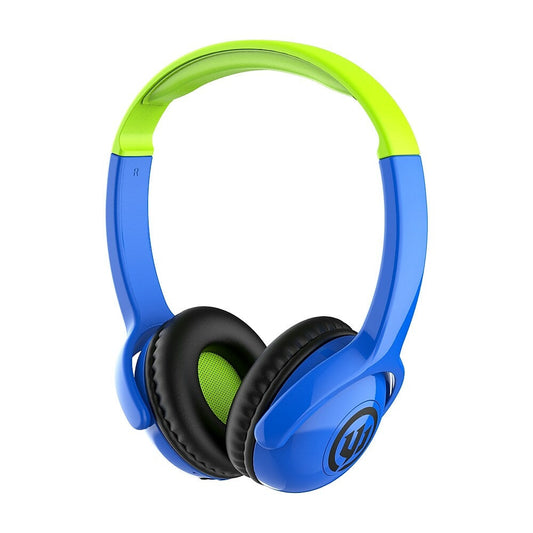 Wicked Audio Tricky Tike Kid Safe BT Headphone Rated at 85 dB - Hero Blue