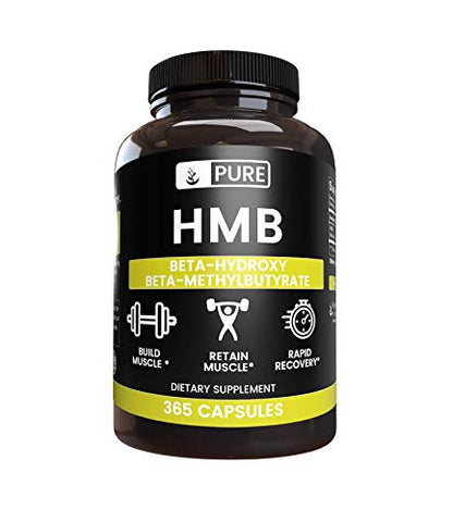 HMB Powder (365 Capsules) 100% Pure, Non-GMO & Gluten-Free, Potent & Powerful (945 mg Serving)