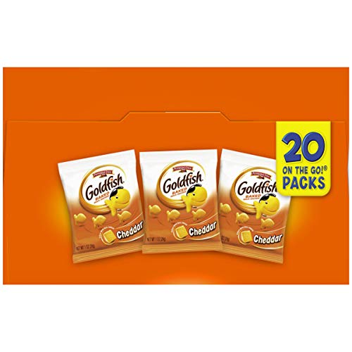 Pepperidge Farm Goldfish Cheddar Crackers, 20 Oz. Multi-Pack Box, 20-Count 1 Oz. Single-Serve Snack Packs