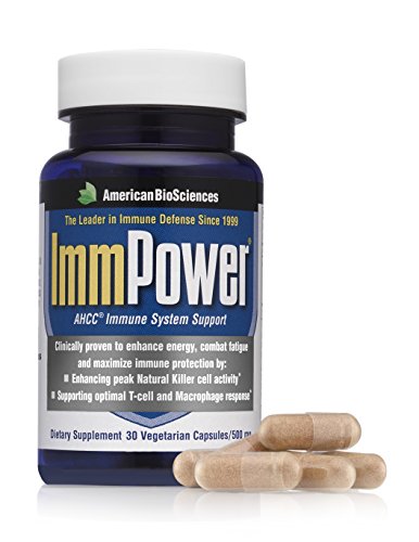 American BioSciences ImmPower AHCC Supplement 2-Pack, Enhanced Immune Support, Natural Killer Cell Activity and Cytokine Production, 30 Vegetarian Capsules, 500 milligrams per Capsule