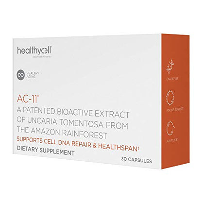 Healthycell AC-11 Supplement - DNA Repair Extract from Amazon Uncaria tomentosa Cat's Claw - Supplement for Anti Aging - Stem Cell Support - Immune Boosting - 350mg Natural Capsules (30 Pack Supply)