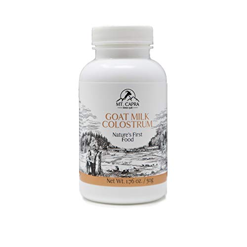 Mt. Capra Goat Milk Colostrum for Healthy Immune System, Gut, and Athletic Performance, Grass-Fed, High in Immunoglobulins | 50 Grams (2900 mg per Serving)