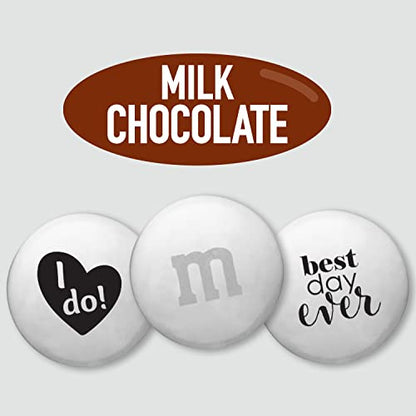 MY M&M'S Milk Chocolate Wedding Bulk Candy for Engagements, Bridal Shower, Candy Buffet Chocolate Bar, Assorted, 32 Oz