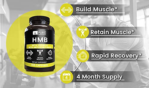 HMB Powder (365 Capsules) 100% Pure, Non-GMO & Gluten-Free, Potent & Powerful (945 mg Serving)