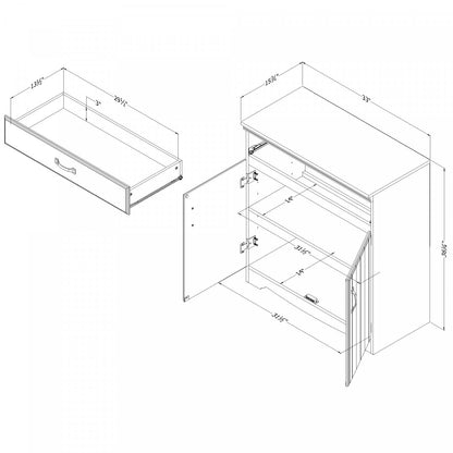 Farnel Storage Cabinet - Pure White|Armoire de rangement Farnel - blanc solide