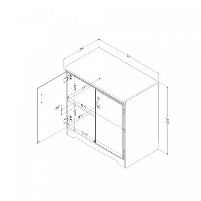 Farnel Storage Cabinet - Grey Maple|Armoire de rangement Farnel - érable cendré