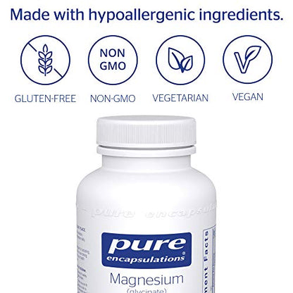 Pure Encapsulations - Magnesium (Glycinate) - Supports Enzymatic and Physiological Functions - 90 Capsules