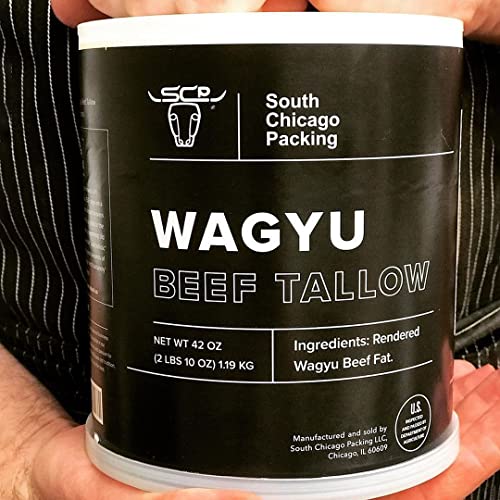 South Chicago Packing Wagyu Beef Tallow, 42 Ounces, Paleo-friendly, Keto-friendly, 100% Pure Wagyu