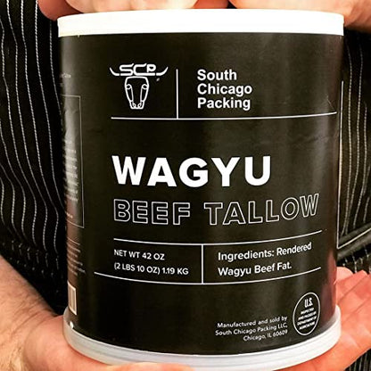 South Chicago Packing Wagyu Beef Tallow, 42 Ounces, Paleo-friendly, Keto-friendly, 100% Pure Wagyu