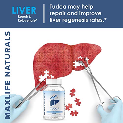 Tudca Liver Support Supplement - Tudca 500mg 60 SERVINGS - Liver Cleanse - Liver Rescue Aid Bile Salts - Tudca Bile Salt - Assist Liver Detox Cleanse Tudca Supplement (Tauroursodeoxycholic Acid)