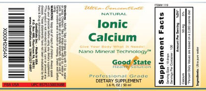 Good State Liquid Ionic Calcium Ultra Concentrate - 10 Drops Equals 50 Mg - 100 Servings Per Bottle 1.6fl. oz