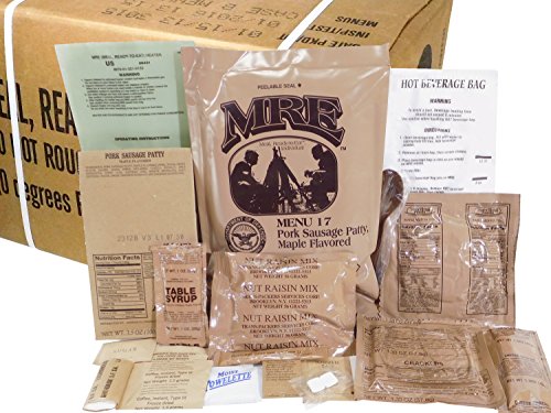 MREs (Meals Ready-to-Eat) Box B, Genuine U.S. Military Surplus, Menus 13-24