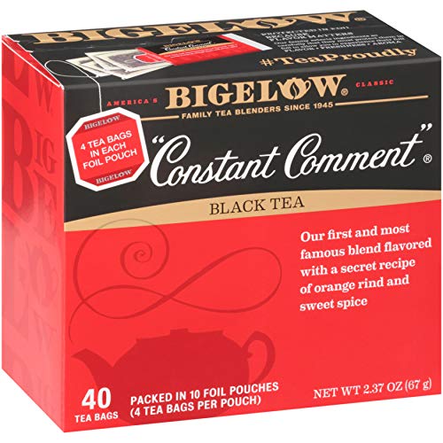 Bigelow Constant Comment Black Tea Bags, 40 Count Box (Pack Of 6) Caffeinated Black Tea, 240 Tea Bag