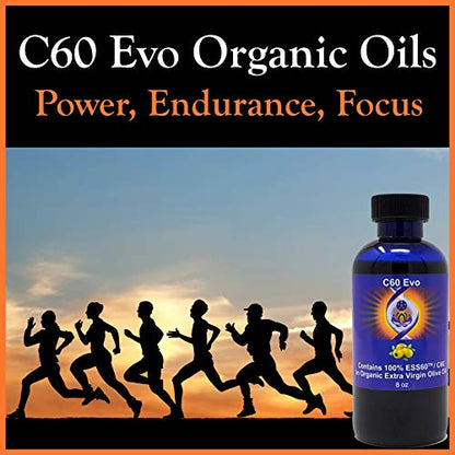 C60 EVO Organic Olive Oil - Pure C60 ESS60 to Support Joint Pain, Flexibility, Energy, Immunity, Great Sleep Aid - 8 oz