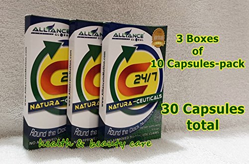 3 Boxes C24/7 Natura- Ceuticals Dietary Food Supplement of 10 Tablets Pack (30 Tablets)