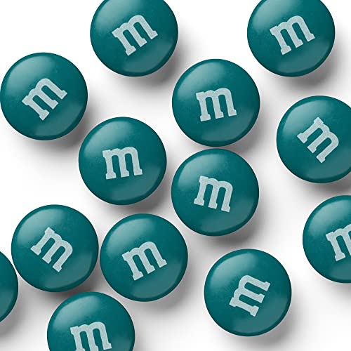 MY M&M'S Milk Chocolate Teal Candy Bulk Candy in Resealable Pack for Candy Buffet, Birthday Parties, Theme Meetings, Sweet Stuff for DIY Party, Edible Decor, Fun Snacks for Wedding, Teal, 32 Oz