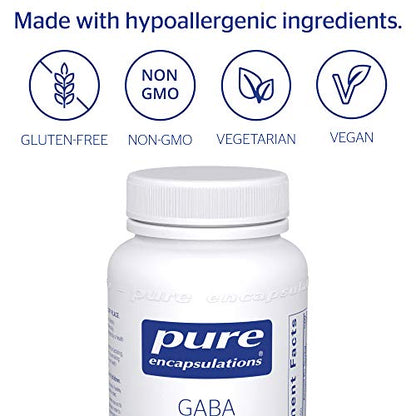 Pure Encapsulations - GABA - Supports Positive Mood and Relaxation - 60 Capsules