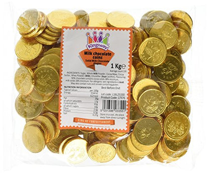 Milk Chocolate Coins - 1kg bag Approx 180 coins