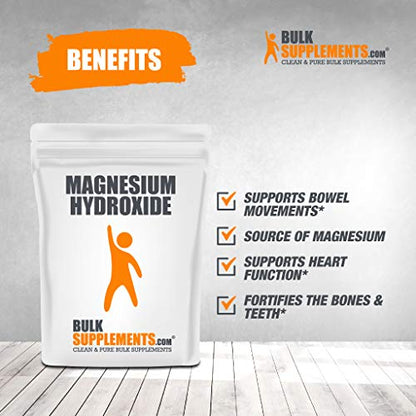 BulkSupplements Magnesium Hydroxide Powder (250 Grams)