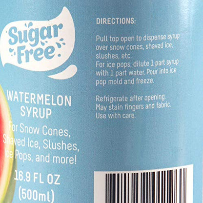 Time for Treats 3-Pack Sugar Free Cherry, Blue Raspberry, Watermelon Flavored Syrups