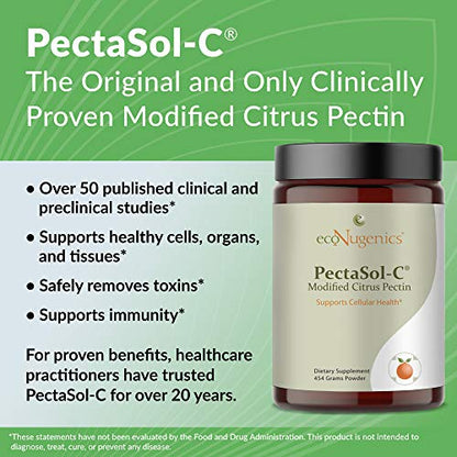 EcoNugenics ?? PectaSol-C Modified Citrus Pectin - 454 Grams | Professionally Formulated to Help Maintain Healthy Galectin-3 Levels | Supports Cellular & Immune System Health | Safe & Natural