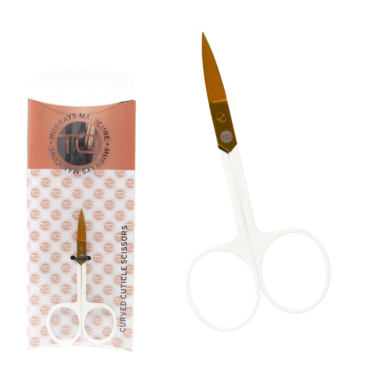 TQ Rose Gold & White Cuticle Scissors