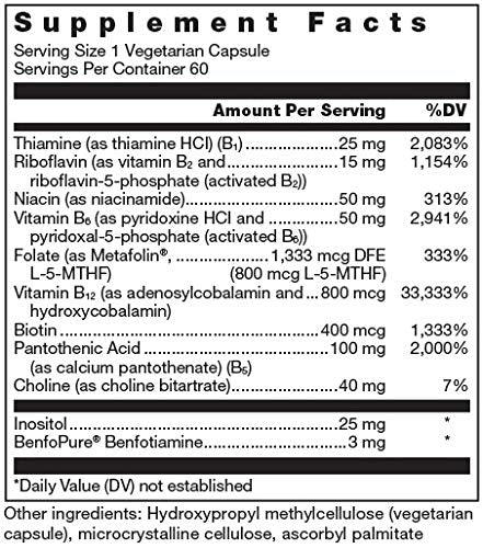 Klean Athlete - Klean B-Complex - Supports Energy Production, Cardiovascular Function, and Normal Cellular Functions - NSF Certified for Sport - 60 Vegetarian Capsules