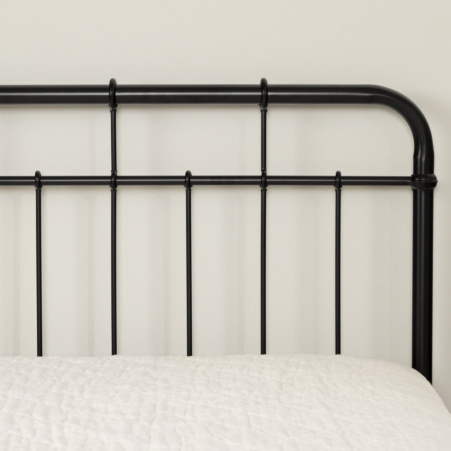 Tassio Metal Platform Twin Bed - Pure Black|Lit simple plateforme Tassio en métal - noir solide