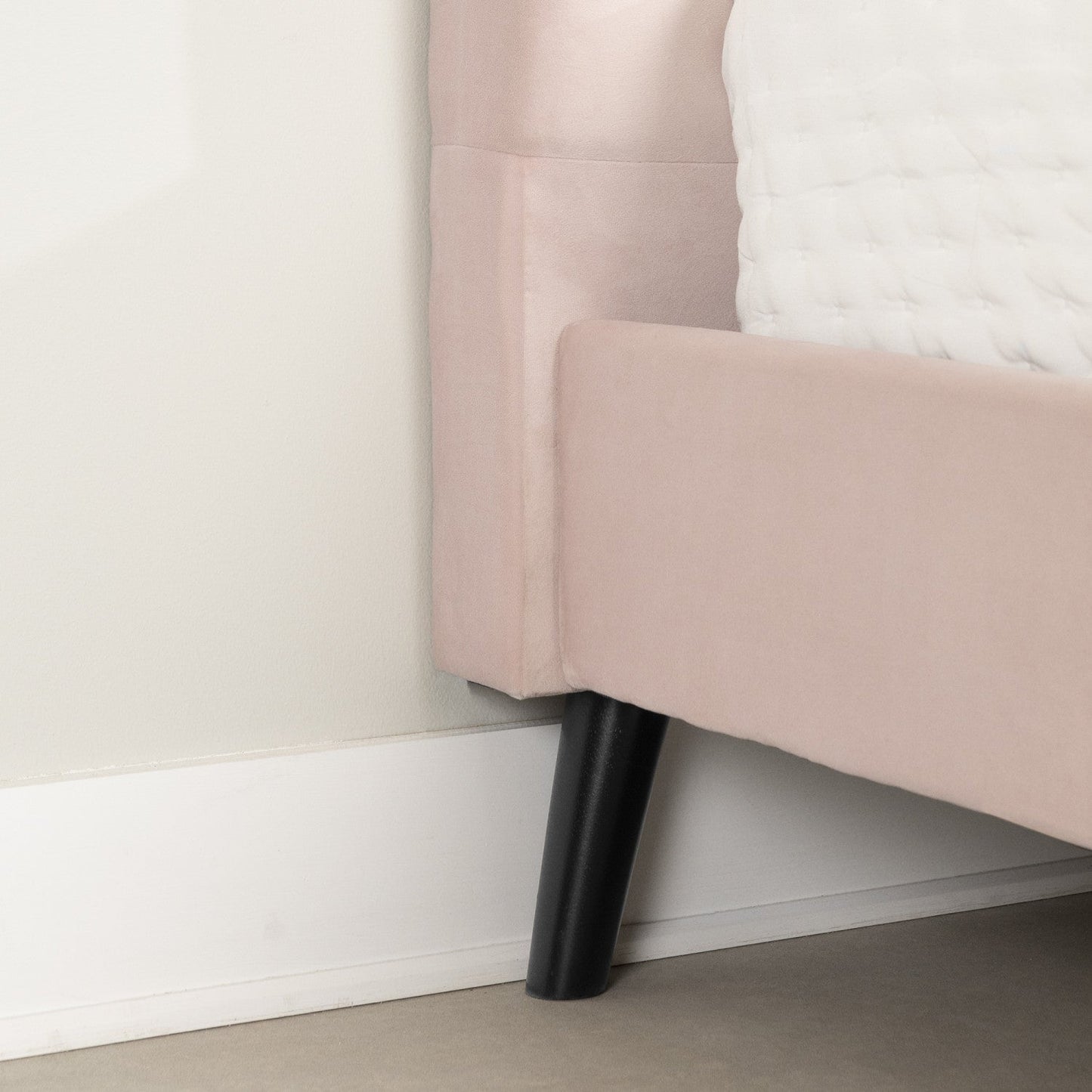 Hype Upholstered Full Bed - Pale Pink|Lit double rembourré Hype - rose pâle