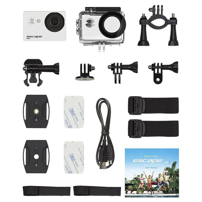 Kitvision Escape HD5 720p Waterproof Action Camera with Mounting Accessories, White