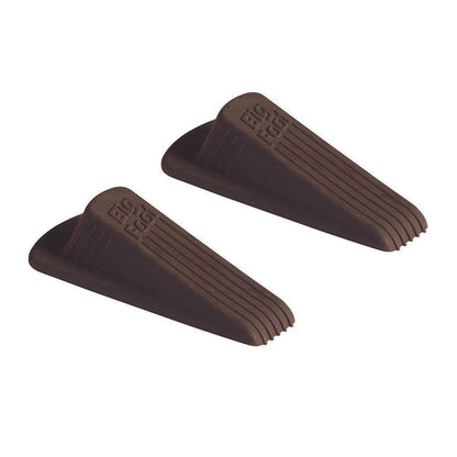 Big Foot Heavy Duty No Slip Doorstop Brown - 2 Pack