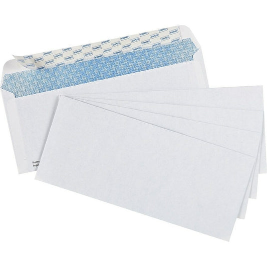 Simply #10 Security Envelopes with QuickStrip Closure - 4-1/8" x 9-1/2" - White - 500 Pack