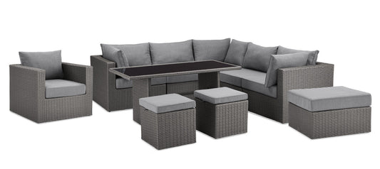 Morris 10-Piece Patio Package with Storage|Ensemble Morris 10 pièces pour la terrasse avec rangement|MORRSP10